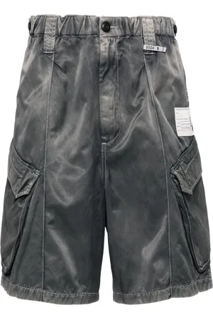 Maison Mihara Yasuhiro Logo-patches wide-leg cargo shorts