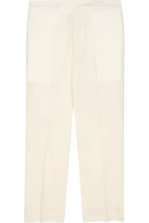 SAPIO Pressed-crease wool tapered trousers
