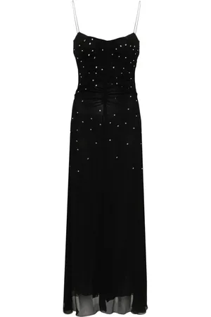 FORTE FORTE Crystal-embellished silk maxi dress