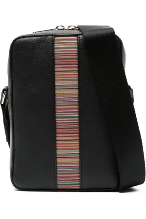 Paul Smith Artist-stripe leather messenger bag