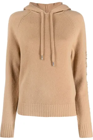 Max Mara Crystal-embellished knitted hoodie