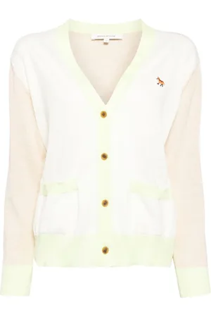 Maison Kitsuné Baby Fox-embroidered wool cardigan