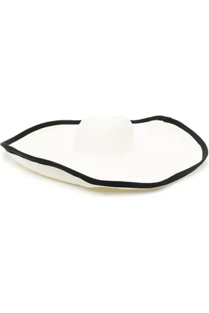 Max Mara Contrast-trim woven sun hat