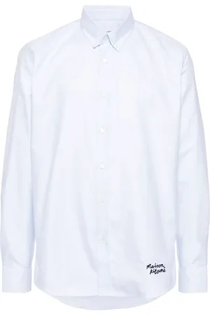 Maison Kitsuné Logo-embroidered cotton shirt
