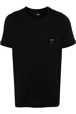 Black shops and white fendi t shirt