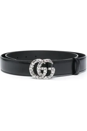 Gucci Double G crystal-embellished belt