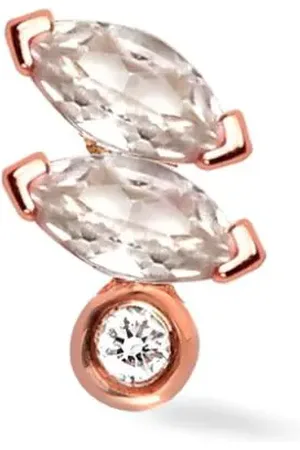 Lark & Berry 14kt rose gold Veto diamond and sapphire earring