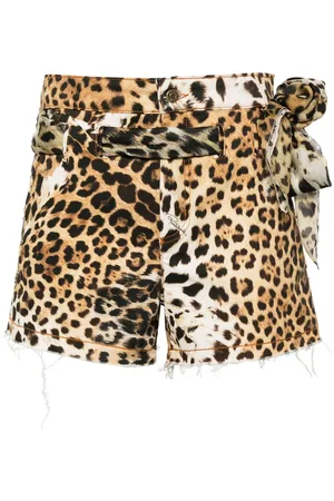 Roberto Cavalli Jaguar Skin-print shorts
