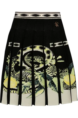 Roberto Cavalli Pleated jacquard-knit miniskirt