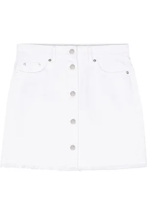Michael Kors Frayed denim mini skirt