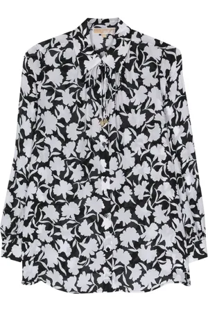 Michael Kors Shadow Floral crepe shirt