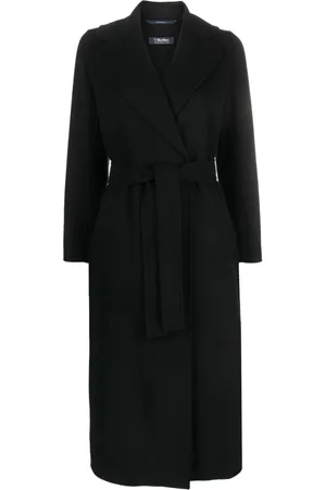 Max Mara Notched-collar tie-waist coat