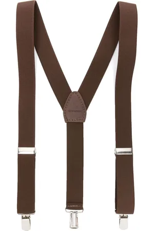 COLORICHIARI Leather-detailed elasticated suspenders