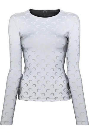 Marine Serre Crescent moon-print reflective T-shirt