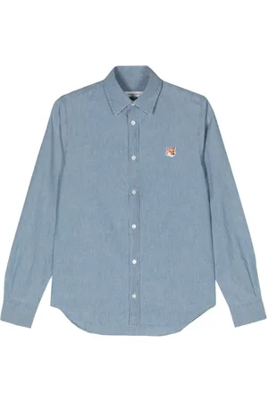 Maison Kitsuné Fox Head-patch cotton shirt