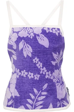 Marine Serre Botanical-motif cotton top