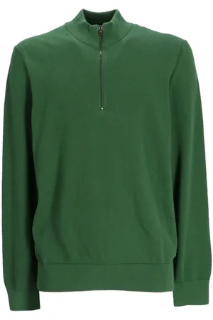 HUGO BOSS Half-zip cotton jumper