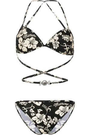 Marine Serre Floral-print bikini