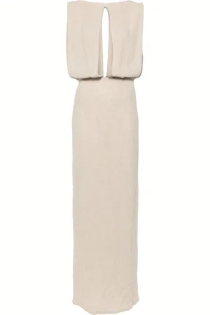 Ludovic De Saint Sernin Linen-blend maxi dress