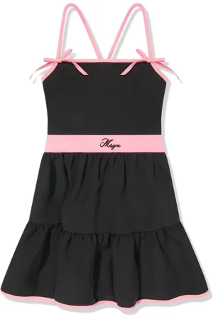 Msgm Contrasting-trim cotton dress