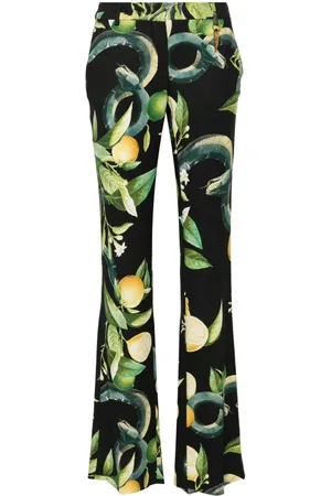 Roberto Cavalli Lemon-print tailored trousers