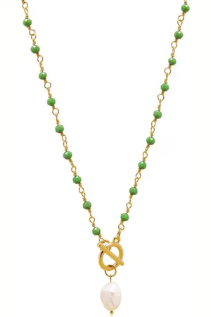 Nialaya Pearl-pendant wrap necklace