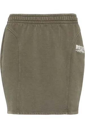 ROTATE Logo-embroidered cotton skirt