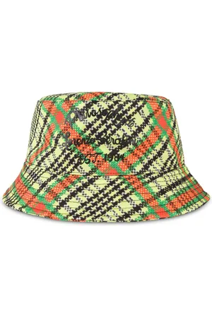 Serafini Logo-print checked bucket hat