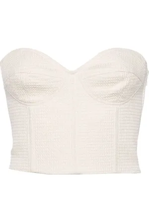 FORTE FORTE Sweetheart-neck cotton crop top