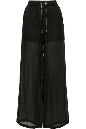 LORENA ANTONIAZZI Semi-sheer straight-leg trousers