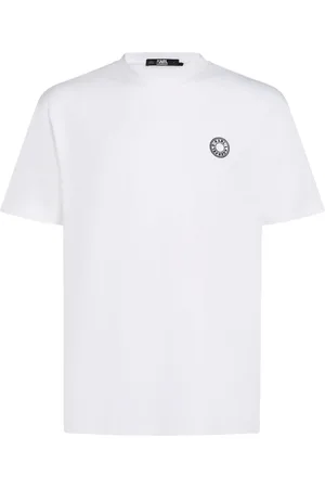 Karl Lagerfeld Circle-logo cotton T-shirt