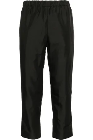 Comme des Garçons Elasticated-waistband cropped trousers