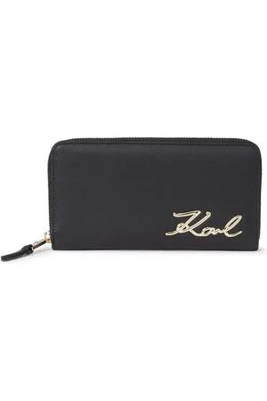 Karl Lagerfeld Signature continental zip wallet