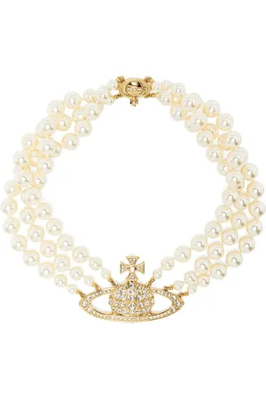 Vivienne Westwood Bas Relief three-row choker necklace