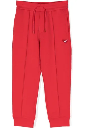 Emporio Armani Logo-patch drawstring track pants