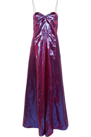 FORTE FORTE Sweetheart-neck lam?? gown