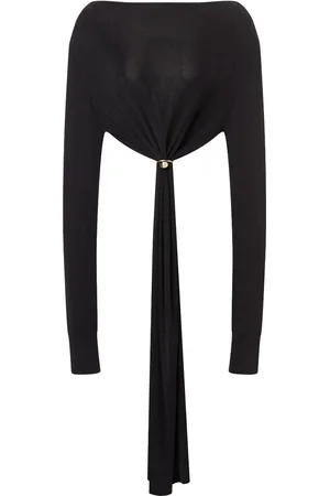 Serafini Gathered-detailing crop top