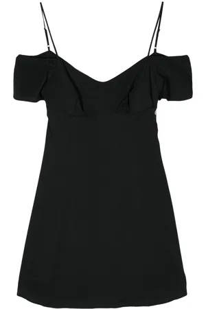 Calvin Klein Cold-shoulder flared mini dress