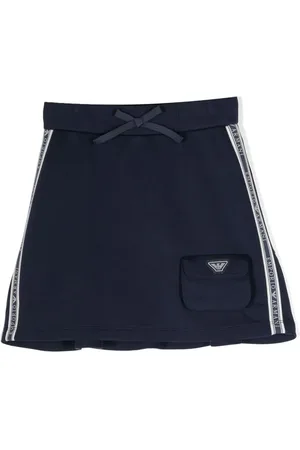 Emporio Armani Logo-embroidered jersey skirt