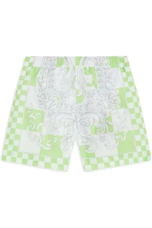 VERSACE Barocco Damier print swim shorts