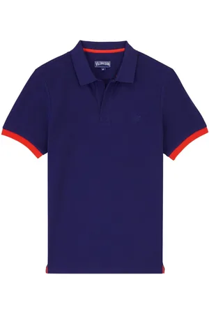 Vilebrequin Logo-embroidered organic cotton polo shirt