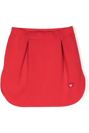 Emporio Armani Logo-embroidered jersey skirt