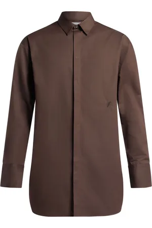 Salvatore Ferragamo Logo-embroidered cotton shirt
