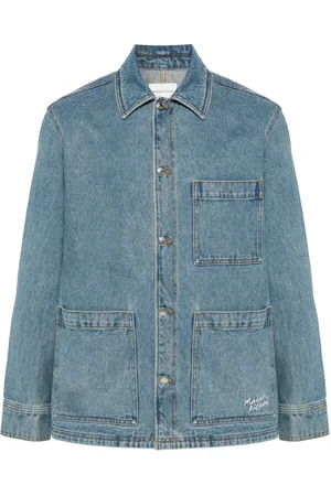 Maison Kitsuné Spread-collar denim jacdket