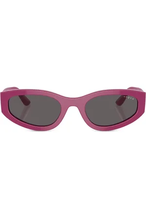 vogue Logo-print oval-frame sunglasses