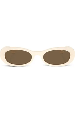 vogue Logo-print oval-frame sunglasses
