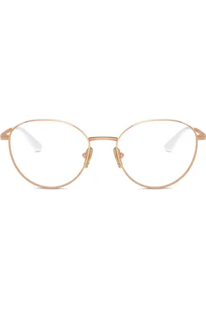vogue Logo-engraved round-frame glasses