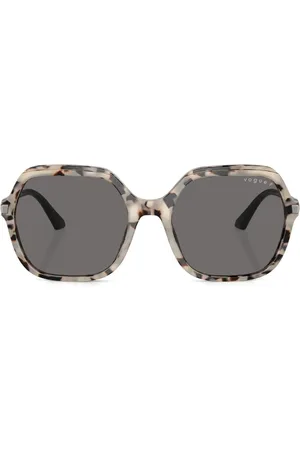 vogue Tortoiseshell-effect oversize-frame sunglasses