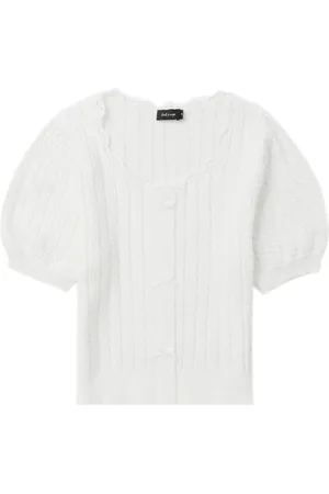 tout a coup Cable-knit short-sleeve cardigan
