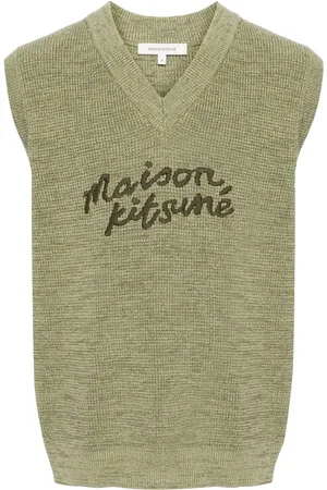Maison Kitsuné Logo-embroidered cotton vest